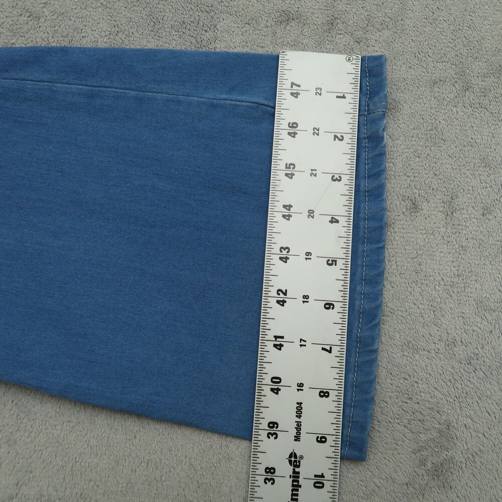 VIP Jeans Women's Size 5/6 Blue High-Rise Flare Denim Pants 32" Inseam Stretch - Picture 4 of 14